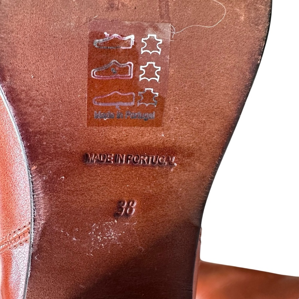 Free People Grayson Tall Boots In Saddle Brown Sz 38 US 7.5 - Picture 13 of 16